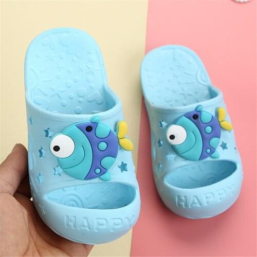 Octopus Toddler Slippers Kids Girls Children Shoes Boys Indoor Cute Fish Toe-Protecter Baby Flip Flop Unicorn Birthday Gift Idea