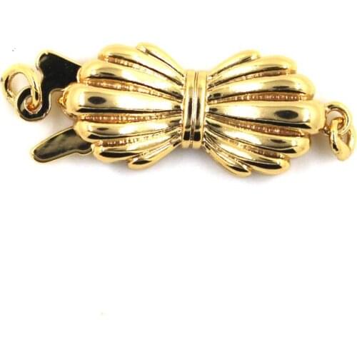 DIY Necklace Bracelet Connectors Clasp 18K Gold Plating Copper Cubic Zirconia Clasps For Jewelry Making Fastening Accessories