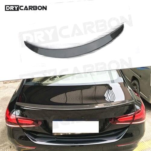 Carbon Fiber Rear Spoiler For Mercedes-Benz A Class W177 Sedan A200 A180 A250 2019-2020 Boot Lid Spoiler Wings Car Styling FRP