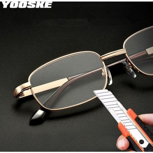 YOOSKE Glass Lens Reading Glasses Men Women Presbyopia Magnifying Clear Crystal Anti-Scratch Lenses Diopter +1.0 1.5 2.0 2.5 3.0