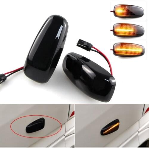 2PCS LED Side Marker Turn Signal Indicator Dynamic Lights Lamp For Mercedes-Benz ML-Class W163 98-02 E-Class W210.S210 95-03