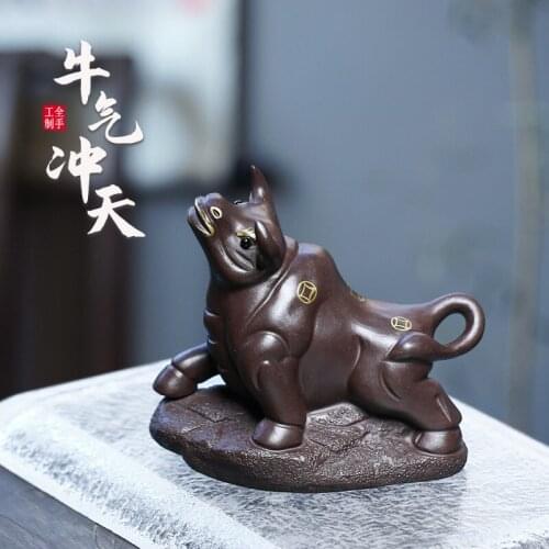 Tao 】 yixing undressed ore purple sand tea tea play all hand furnishing articles spoil the colour purple clay bullish