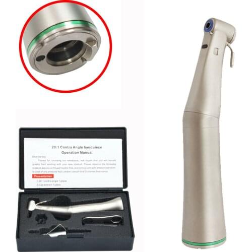 Ti-Max X-DSG20L Style Dental Detachable 20:1 Ratio Fiber Optic implant Contra Angle Low Speed Handpiece Blue Ring Air Turbine