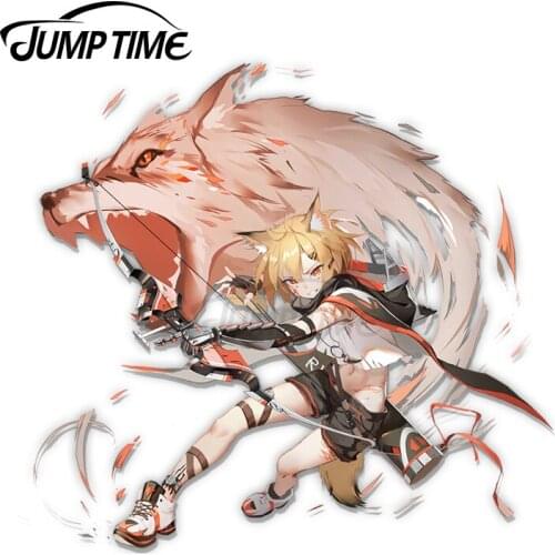 Jump Time 13 x 12cm For Arknights Vermeil Elite2 Anime Waifu Creative Car Stickers Vinyl Car Wrap Graffiti Sticker Anime Decal