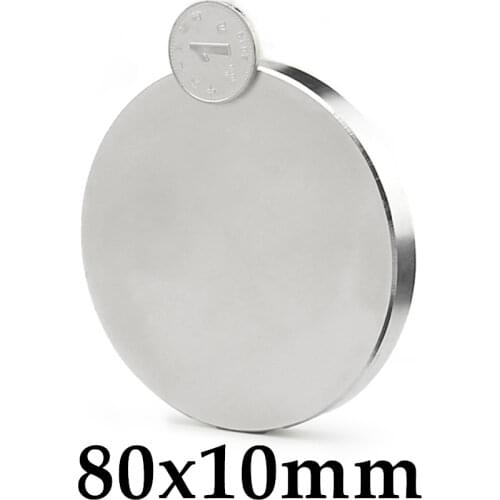 1pcs Neodymium N35 Dia 80mm X 10mm Strong Magnets Tiny Disc NdFeB Rare Earth For Crafts Models Fridge Sticking magnet 80x10mm