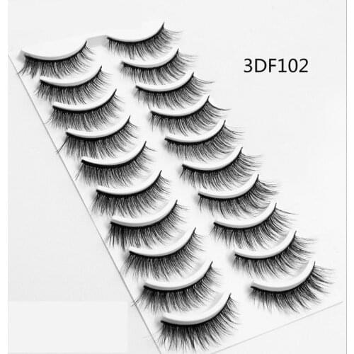 10 Pairs Mink Lashes 3D Natural Full Volume False Eyelashes Thick Long Lashes Soft Eyelash Extension Makeup Kit Cilios