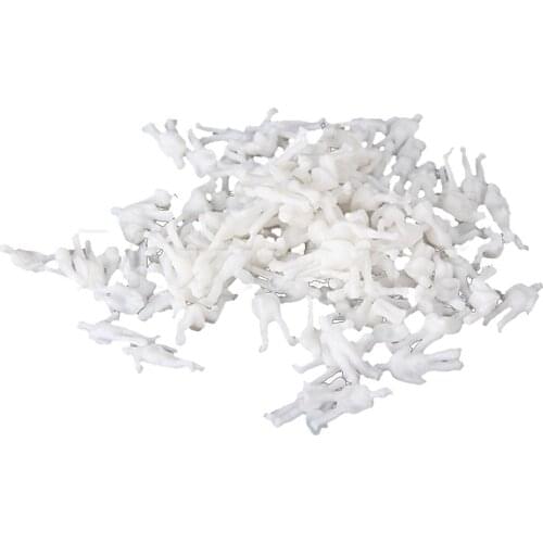 Mxfans White 100PCS Model Train People Figure Passengers 1:200 Scale