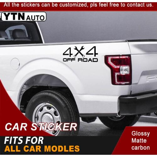 2 Pieces Box Bed Car Decals 4x4 Off Road Stripe Racing Graphic Vinyl Cool Car Stickers Customized Fit For All Car Modles