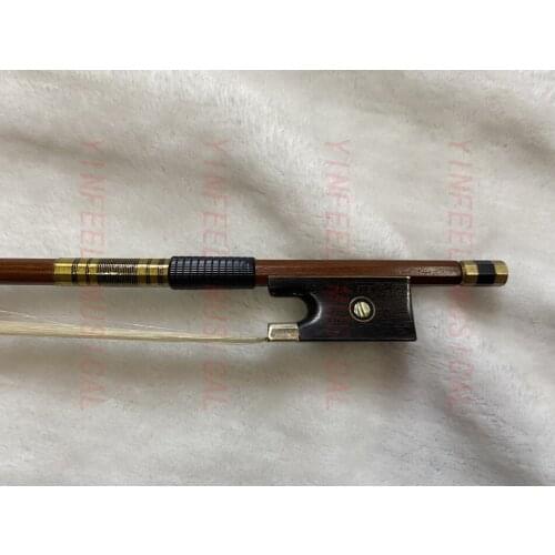 5pcs Violin Bow full size 4/4 Ebony Frog gold Colored Shell Straight Brazilwood Fiddle Violino Bow Viol