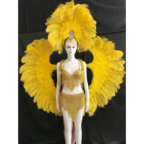 Latin dance Samba accessories Fashion exquisite headdress feathers Delicate dance shows accessories Samba clothing