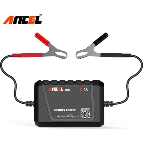 Ancel BT500 12V Car Battery Tester Cranking Charging System Test CCA EN JIS MCA Standards Automotive Batteries Analyzer Tool