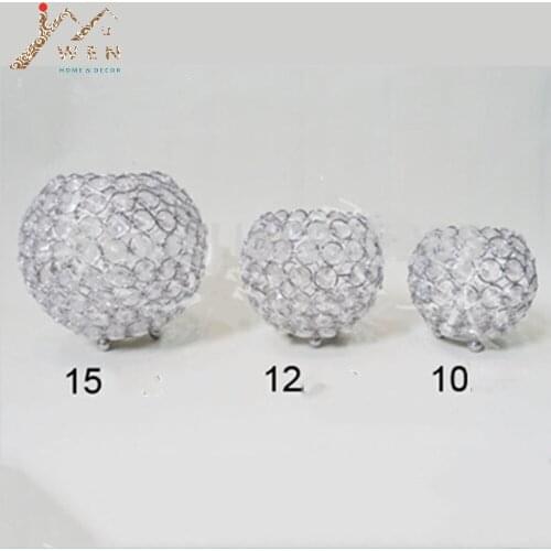 Top rated 15cm diameter crystal ball candle holder 1 lot=20pcs wedding decoration centerpiece party event candelabras