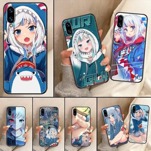 Anime Gawr Gura Phone Case For Huawei Honor 6A 7A 7C 8A 8X 8 9 9X 10 10i 20 Lite Pro black painting prime soft back trend funda