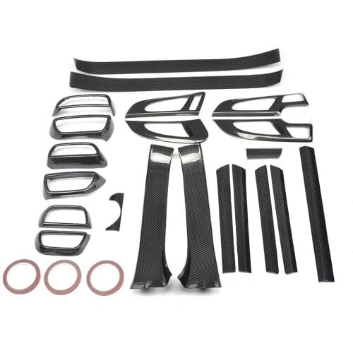 Carbon Fiber Dashboard Cover Car Interior Trim for Porsche Cayenne 2010 - 2016 21PCS Carbon Car interior Trim Fiber