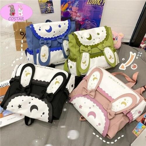 COSTAR Japanese Anime Cute Moon Star Student Magic Backpack Fantasy Girl Cute School Bag