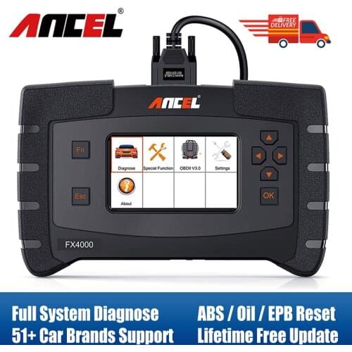 ANCEL FX4000 OBD2 Diagnostic Tool All System Scanner Engine SRS SAS EPB Oil Reset ABS Automotive OBD 2 Code Reader Free Update