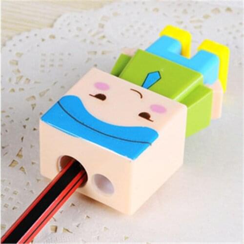 DL G202 cute cartoon villain DIY / pencil sharpener assembly creative double eraser mini people eraser