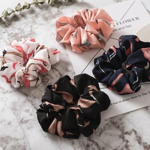 Elastic Headband Fashion 2018 Korea Print Flamingo Hairbands Hair Accessories For Women/Girl Hair Ties Scrunchie Ponytail