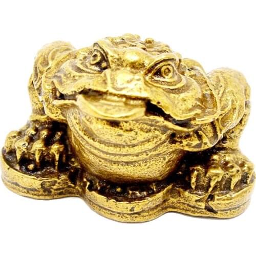Feng Shui Money Lucky Fortune Oriental Chinese Wealth Frog Frog Toad Coin Decor W3385