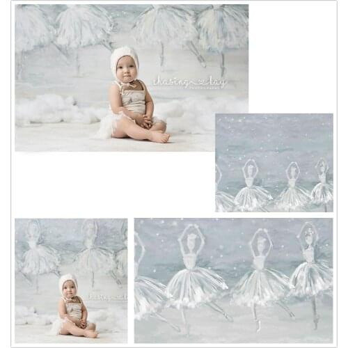 Photography Backdrop Dancing girl Painting Photo Background for Studio Newborns Kids 1st Birthday Baby Shower Photographic W4004