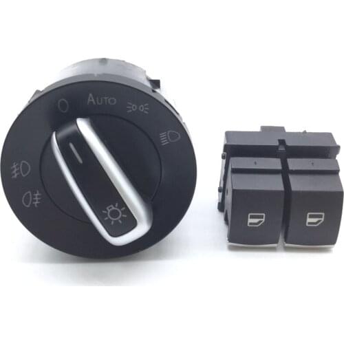 Chrome Window Switch headlight switch for VW passat B6 Eos Golf 5 6 GTI mk5 mk6 5K3959857,5ND941431B,5K3 959 857A,5ND 941 431B