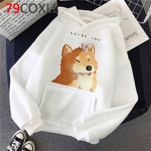 Hot Cartoon Animal Shiba Inu Hoodies Women Kawaii Dogs Graphic Streetwear Funny 2021 Harajuku Winter Unisex Sweatshirts Female