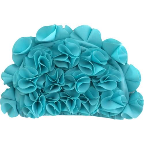 Beautiful Waterproof Women Summer Professional Chic Flowers Cap Delicate Personalized Petal Ear Protection Delicate Swimming Cap