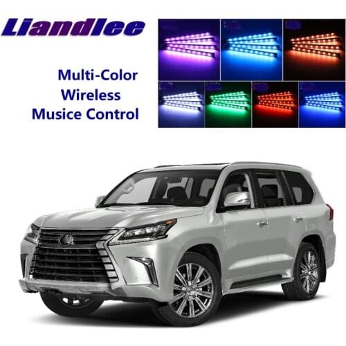 LiandLee Car Interior Floor Decorative Atmosphere Seats Ambient Neon light For Lexus LX For Toyota Land Cruiser