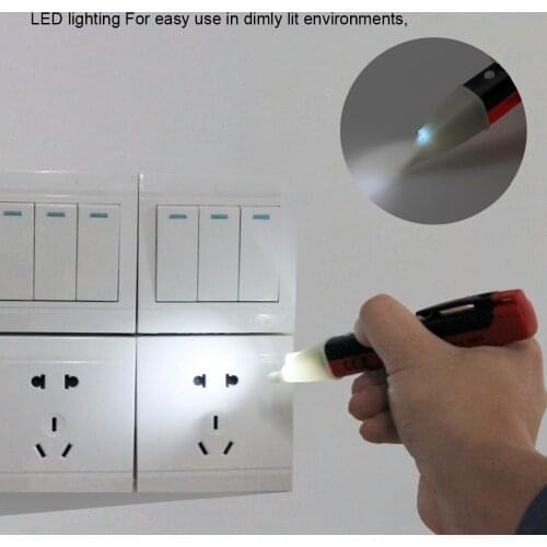 Multiple Induction LED Light Pencil Non-contact Electrical Test Pencil 90-1000V AC Voltage Detector Tester Indicator Auto Power