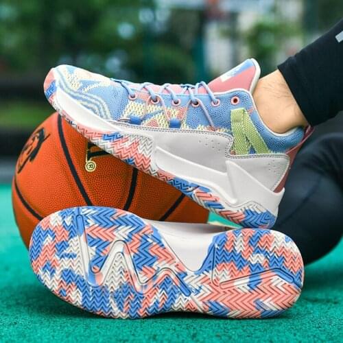 2021 Men Basketball Shoes High Top Lace-up Athletic Outdoor Sport Shoe Shockproof Plus Size 45 Damping Sneakers Men Ayakkabi