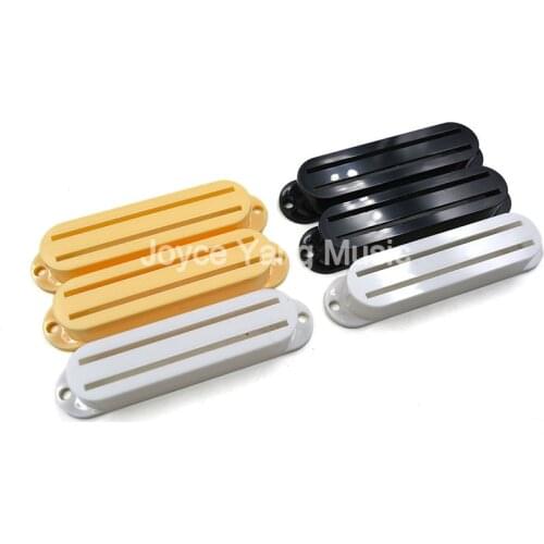 Niko 1 Set of 3pcs Cream/White/Black Dual Rail Humbucker Pickup Covers For Fender Strat/Tele Style Electric Guitar