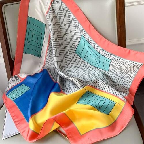 KOI LEAPING New fashion scarf for ladies geometry printing scarf shawl decorative headscarf professional shawl gift