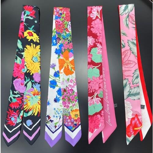New style package scarf flower luxury brand womens silk scarf ladies fashion turban neckerchief shawl beach G30