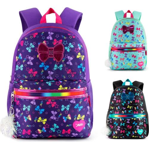 New Design Lovely Fashion Bowknot Flower Teens Kids Backpack Teenage Women School Bags 15.9Inch