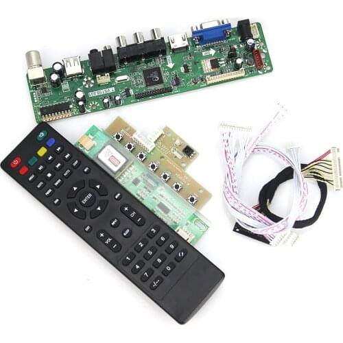 T.VST59.03 LCD/LED Controller Driver Board For LT141X7-124 L141X1 (TV+HDMI+VGA+CVBS+USB) LVDS Reuse Laptop 1024x768