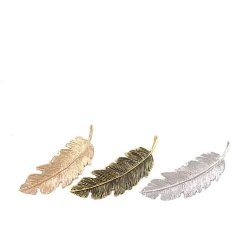 Attractive Design Classic Style Many Color Alloy Feather Shape Hair Jewelry for Women Anniversary Gift