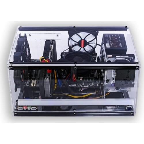 Transparent Acrylic Horizontal Computer Main Chassis Desktop Water-Cooled DIY Assembly Personalized ATX Creative Chassis