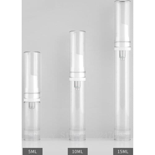 5ml10ml15ml 10/30/50pcs/lot Empty Clear Airless Bottle,DIY Sample Eye Cream Container Packing,Portable Airless Emulsion Package