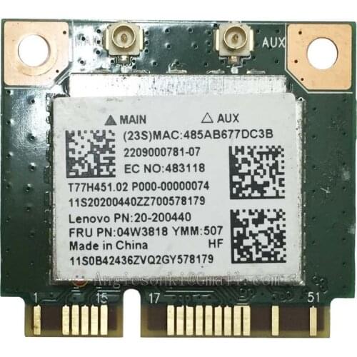 RT8723BE PCI E WiFi + BT4.0 WLAN Card FRU:04W3818 802.11bgn 150m Combo Adapter for Realtek Lenovo B5400 M5400 M5400t E440 E540