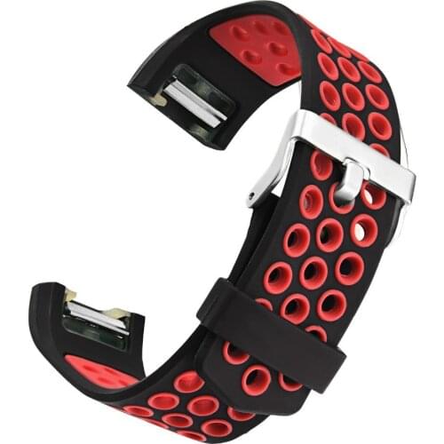 Sport Silicone Band for Fitbit Charge 2 Replacement Double Color Smart Bracelet Strap for Fitbit Charge 2 Watchband