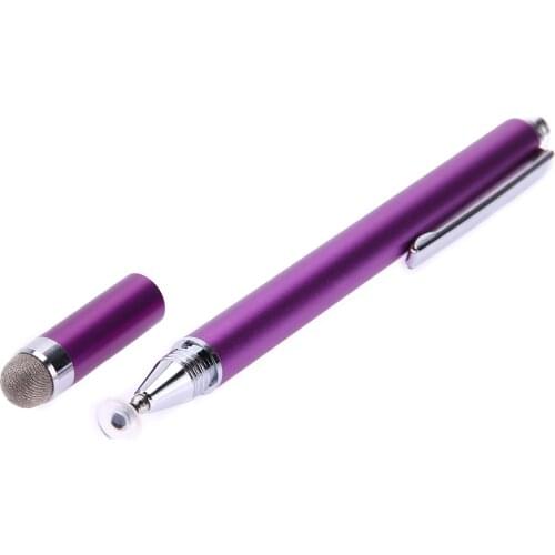 2in1 Capacitive Pen Touch Screen Drawing Pen Stylus with Conductive Touch Sucker Microfiber Touch Head for Tablet PC Smart Phone