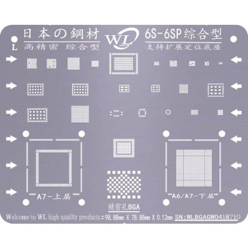 High quality WL BGA Reballing Stencil for iPhone 11 11pro max XR XSMAX 8 7 6s 6Plus X chip CPU NAND stencil
