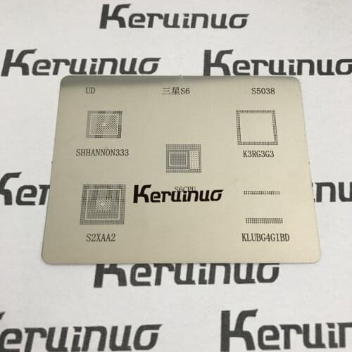 For Samsung S6 SHHANNON333 K3RG3G3 S2XAA2 KLUBG4GIBD BGA Stencil Direct Heating Reballing Stencil Plate S5038