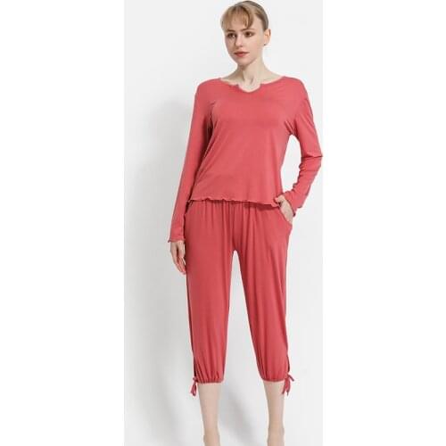 DMLFZMY 2021 Spring Pajama Set Women Sleepwear Lounge Wear Set Female Loungewear Nightwear Ladies Homewear Women Sleep Wear