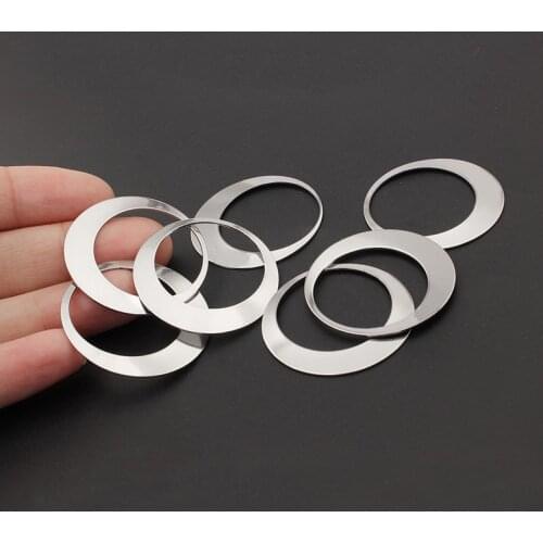 10pcs Stainless Steel Round/Oval Circle Pendant Charms Blank Dangle For Earring Necklace Jewelry Making
