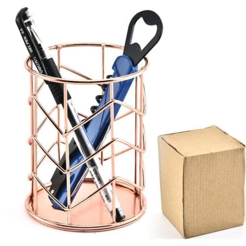 10pcs/lot Makeup Storage Box Cylindrical Case Storage Lipstick Brush Pen Holder Organizer Iron