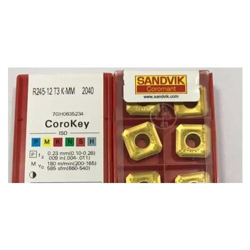 10PCS CARBIDE INSERT R245-12T3K-MM 2040