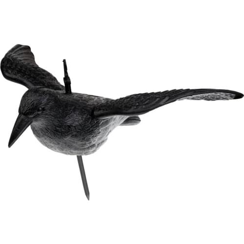 2Pcs Full Body Crow Raven Hunting Decoy Scarer Deterrent Greenhand Gear
