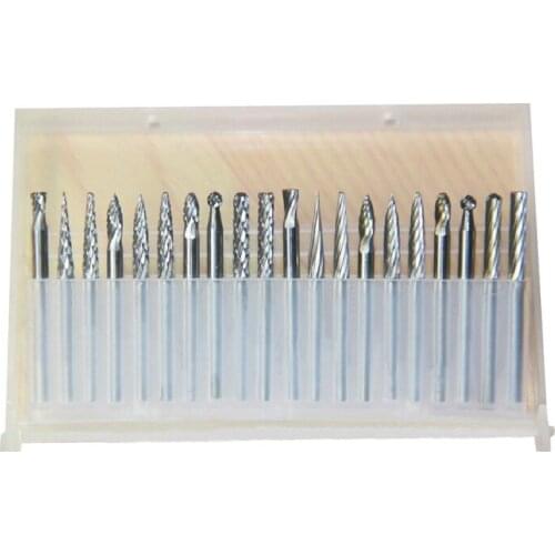 20PCS 3mm Tungsten Carbide Cutter Rotary Burr Set CNC Engraving Bit CED Power Tool Accessories