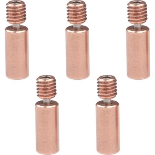 5PCS Bi-Metal Heatbreak 1.75MM Filament for E3D V6 Multi-Nozzle Hotend Heater Block 3D Printer Parts(Smooth)